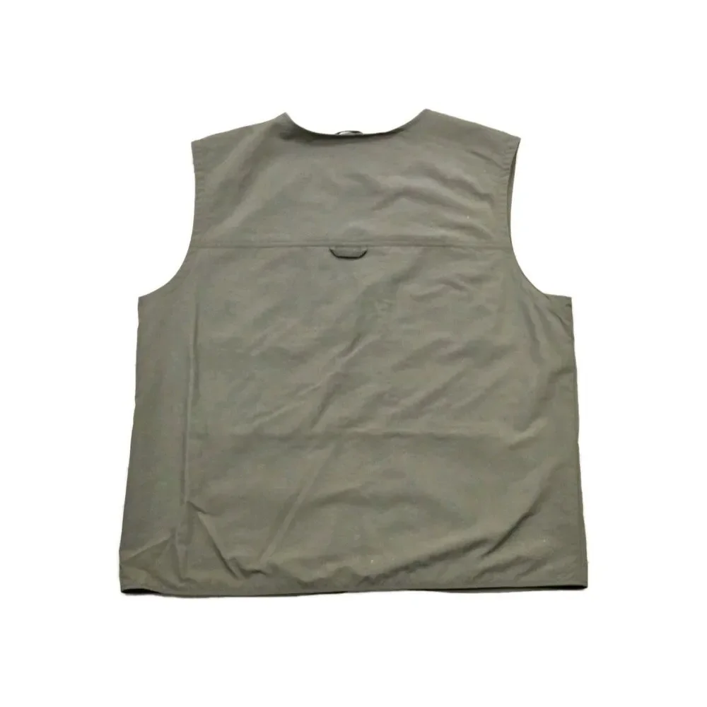 Eddie Bauer Men’s Utility Vest XL Olive Green Multi Pocket Outdoor